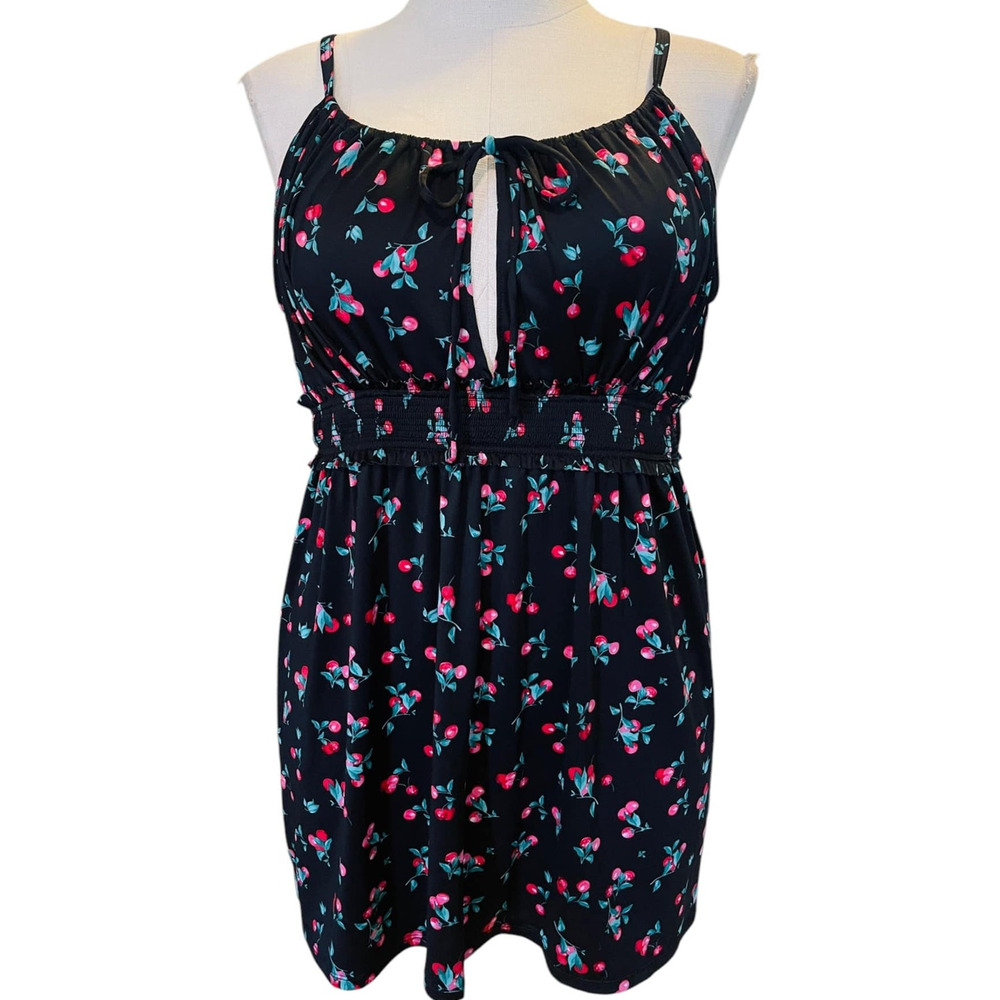 Torrid 1 (1X‎ 14/16) Sexy Busty Cherry Cherries Mini Babydoll Smocked Lingerie